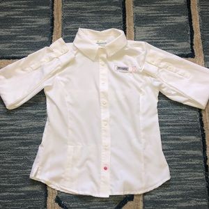 White Columbia Kong’s sleeve shirt